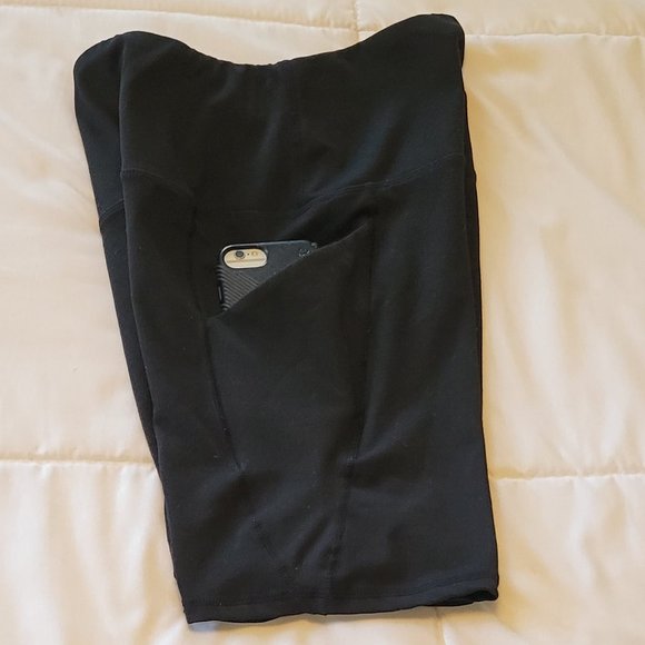 Ododos black hiking, yoga, running, athletic, bike shorts with  pockets Sz: S - Picture 7 of 7